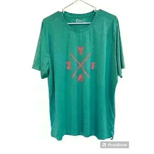 Zyia Activewear XL Turquoise Blue Jersey Knit Logo Tee